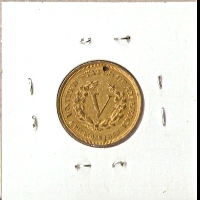 1883-Golden-Colored-V-Nickle-Fake-Or-Real?